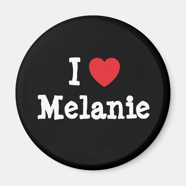 Aimant J'aime Mélanie coeur T-shirt (Devant)