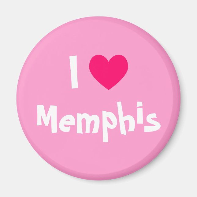 Aimant J'aime Memphis (Devant)