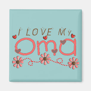 Aimant J'aime mes cadeaux d'OMA