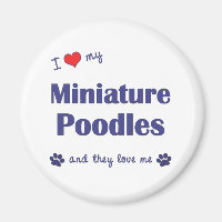 J'Aime Mes Poodles Miniatures (Chiens Multiples)