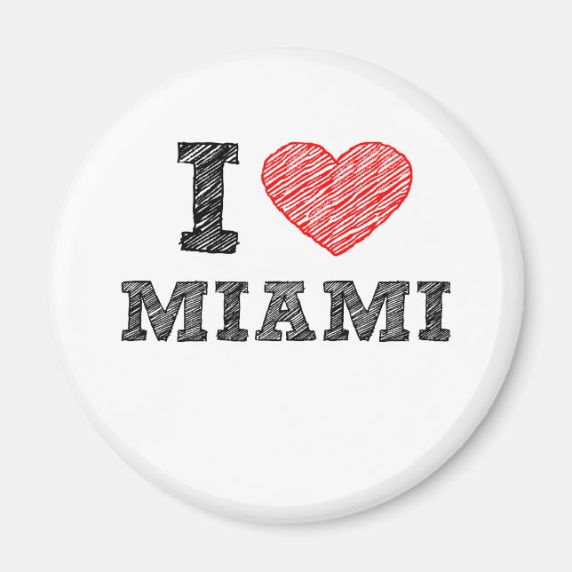Aimant J'aime Miami (Devant)