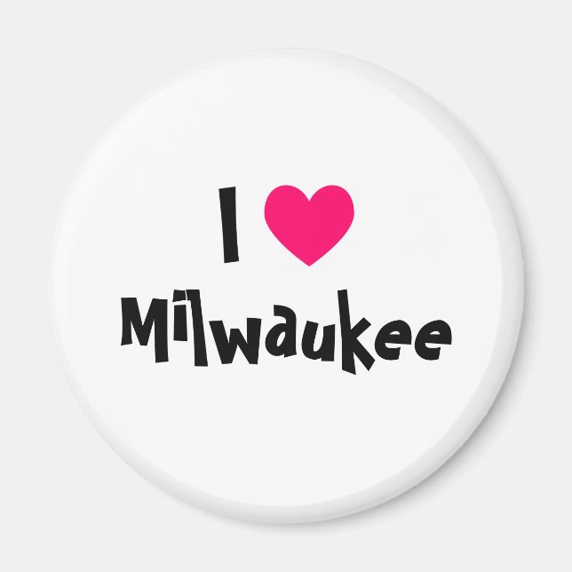 Aimant J'aime Milwaukee (Devant)