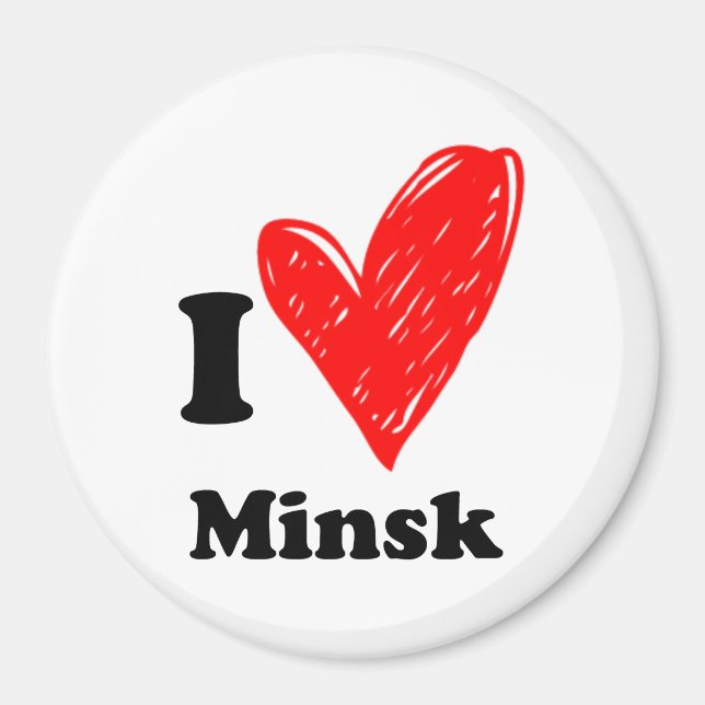 Aimant J'aime Minsk (Devant)