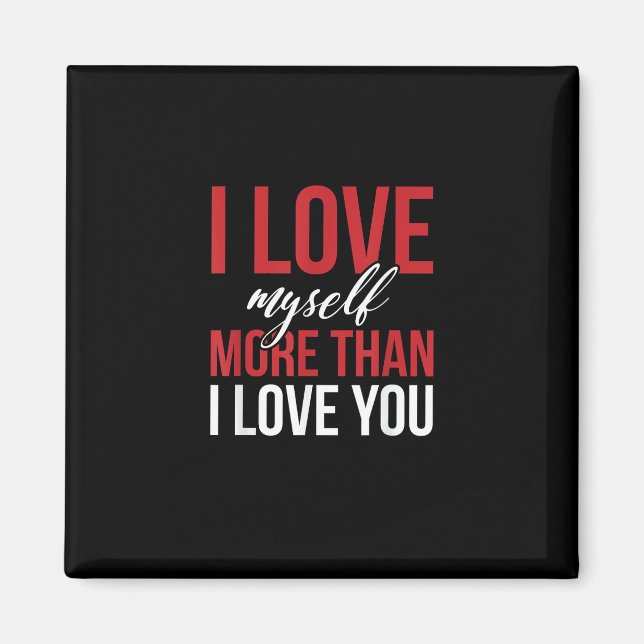 Aimant J'aime Moi Plus Que Vous Style D'amour Propre Mign (Devant)