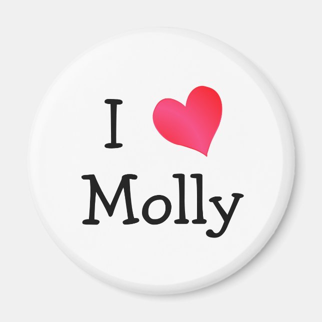 Aimant J'aime Molly (Devant)