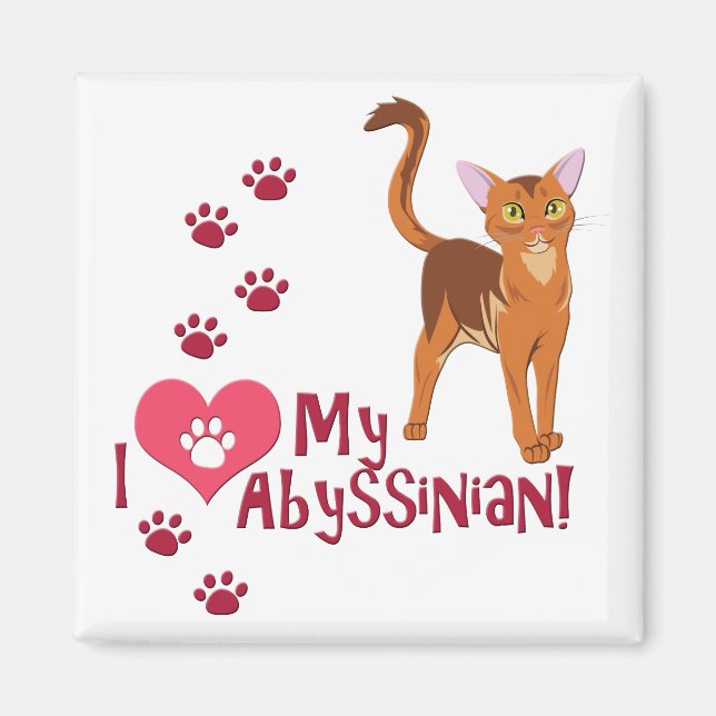 Aimant J'Aime Mon Abyssinais ! (Devant)