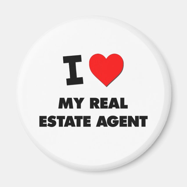 Aimant J'aime mon agent immobilier (Devant)