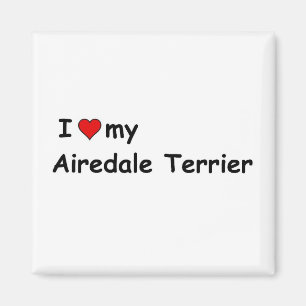 Aimant J'Aime Mon Airedale Terrier