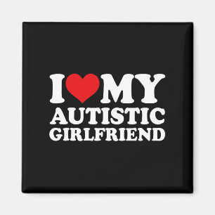 Aimant J'Aime Mon Ami Autiste Fille Coupl Correspondant C