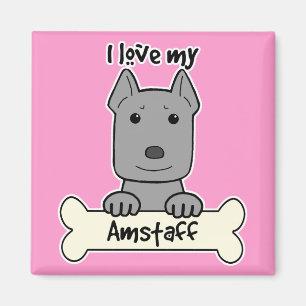 Aimant J'aime mon Amstaff