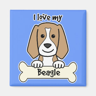 Aimant J'aime mon beagle