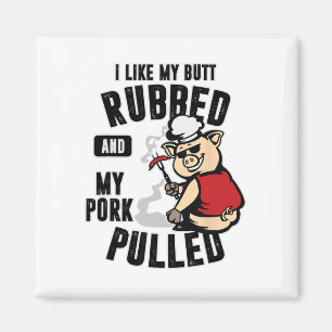Aimant J'Aime Mon Beurre Et Mon Porc Tiré Chemise Mea