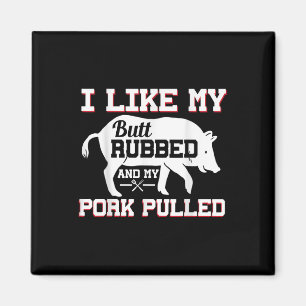 Aimant J'Aime Mon Beurre Rubbed Funny Grillades Barbecue