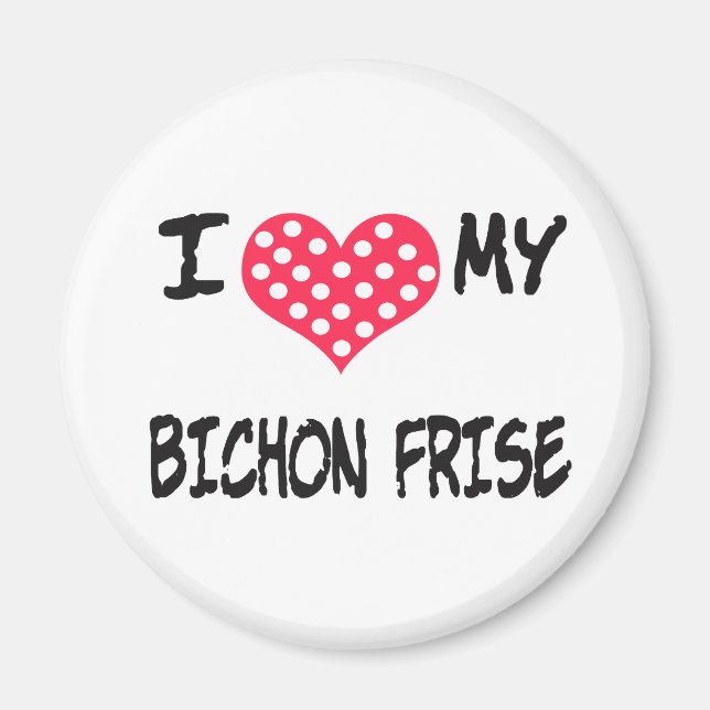 AIMANT J'AIME MON BICHON FRISE (Devant)