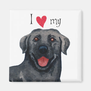 Aimant J'aime mon Black Lab