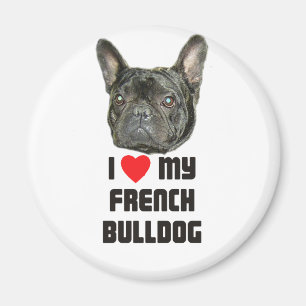 Aimant J'aime mon bouledogue français
