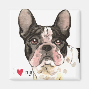 Aimant J'aime mon bouledogue français