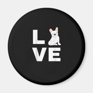 Aimant j'aime mon cadeau amoureux des chiens français fra