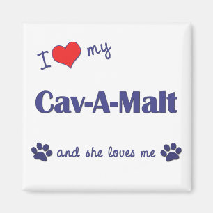 Aimant J'aime mon Cav-UN-Malt (le chien femelle)