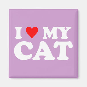 Aimant J'aime mon chat