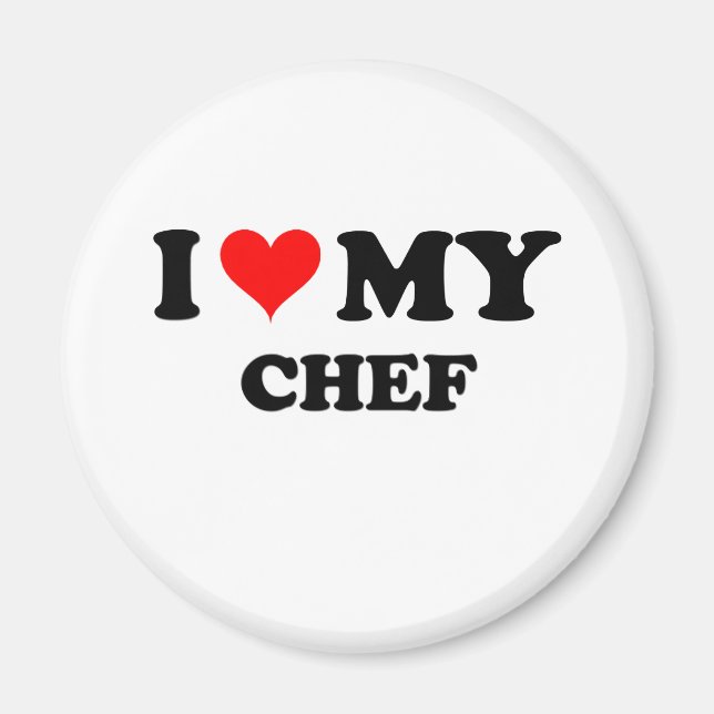 Aimant J'Aime Mon Chef (Devant)