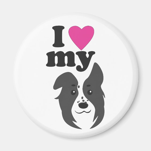 Aimant J'Aime Mon Chien ! (Devant)