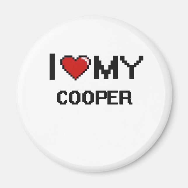 Aimant J'aime mon Cooper (Devant)