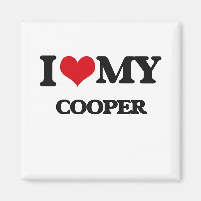 Aimant J'aime mon Cooper (Devant)