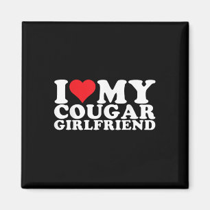 Aimant J'Aime Mon Cougar Girlfriend I Heart My Cougar Gf
