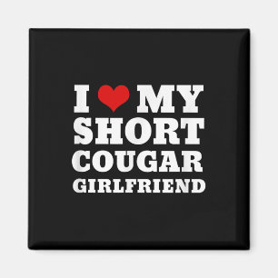 Aimant J'aime mon court cougar Girlfriend I Heart My Coug