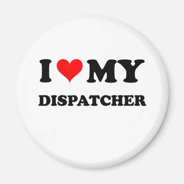 Aimant J'Aime Mon Dispatcher (Devant)