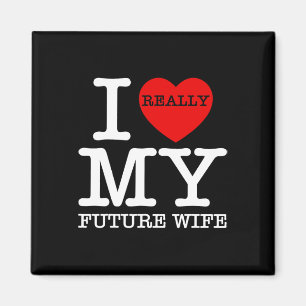 Aimant J'Aime Mon Futur Femme Mariage Fiance Salle