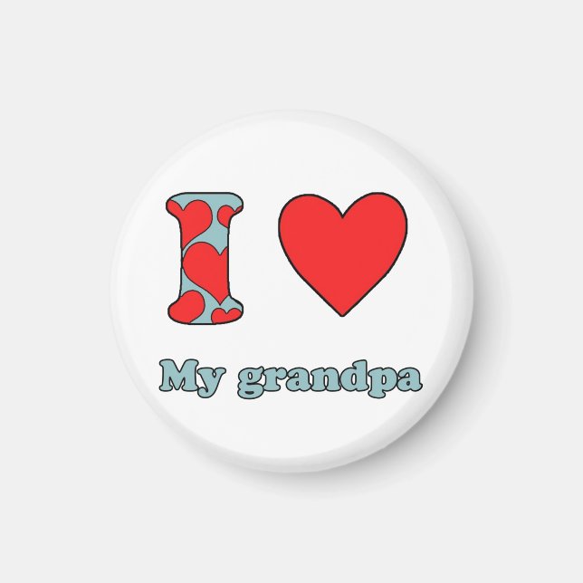 Aimant J'aime mon grand-père (Devant)