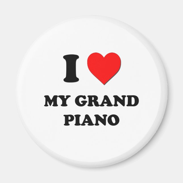 Aimant J'Aime Mon Grand Piano (Devant)