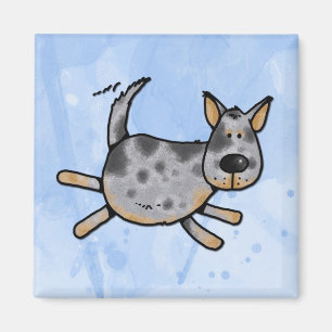 Aimant j'aime mon heeler bleu l