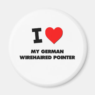 Aimant J'aime mon indicateur à poils durs allemand
