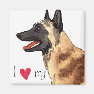 Aimant J'aime mon Malinois belge