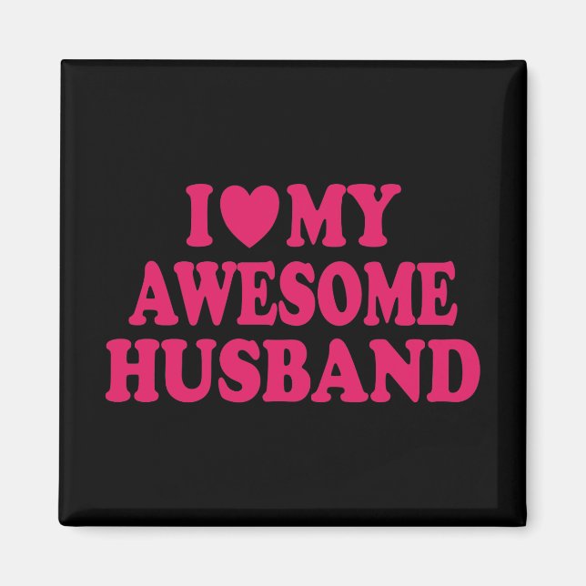 Aimant J'aime mon mari génial (Devant)