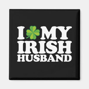 Aimant J'aime mon mari irlandais Couple St Patrick's Day