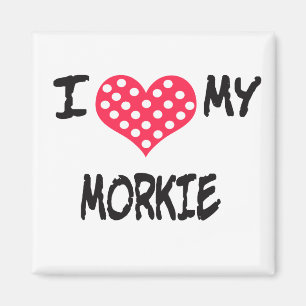 Aimant J'aime mon Morkie