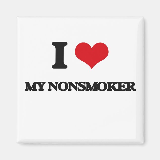Aimant J'Aime Mon Non-Fumeur (Devant)