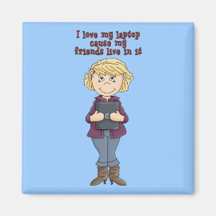 Aimant J'aime mon ordinateur portable…