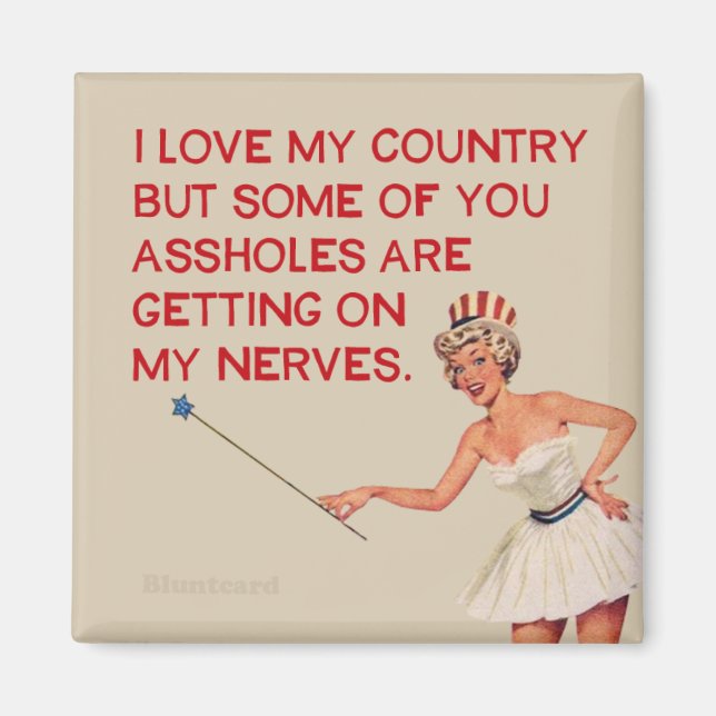 Aimant J'aime mon pays...Mais....... (Devant)