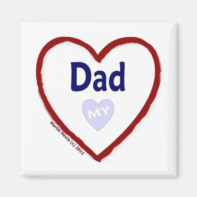 Aimant J'aime mon père (Devant)