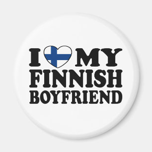 Aimant J'aime mon petit ami finlandais