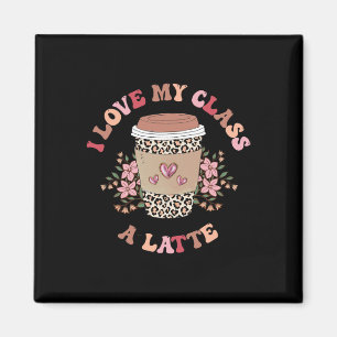 Aimant J'aime mon professeur de café Cl A Latte Byck à l'