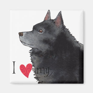 Aimant J'aime mon Schipperke