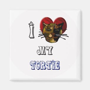 Aimant j'aime mon tortie