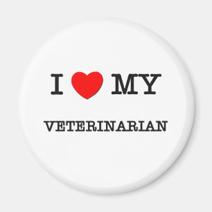 Aimant J'aime mon VÉTÉRINAIRE