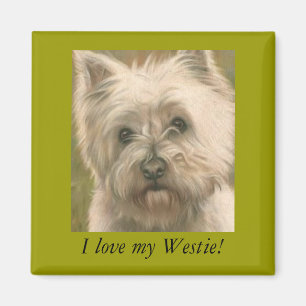 Aimant J'aime mon Westie !